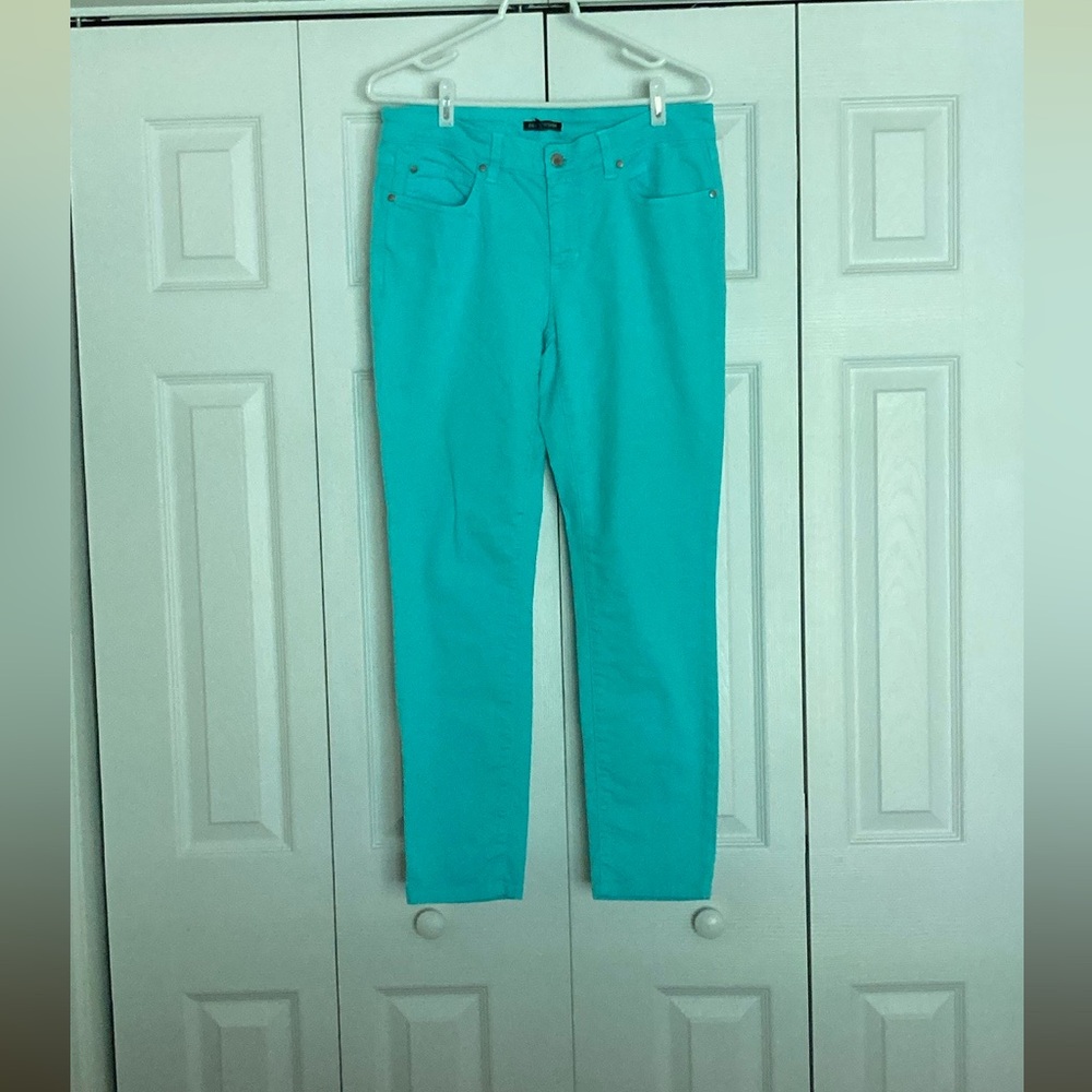 Eileen Fisher Turquoise Ankle Jeans
